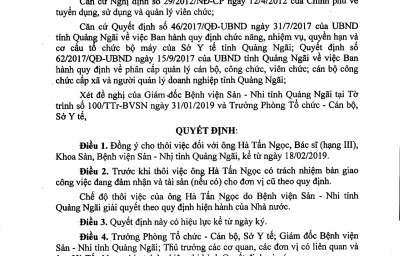 QUYẾT ĐỊNH THÔI VIỆC
